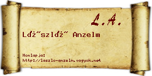 László Anzelm névjegykártya